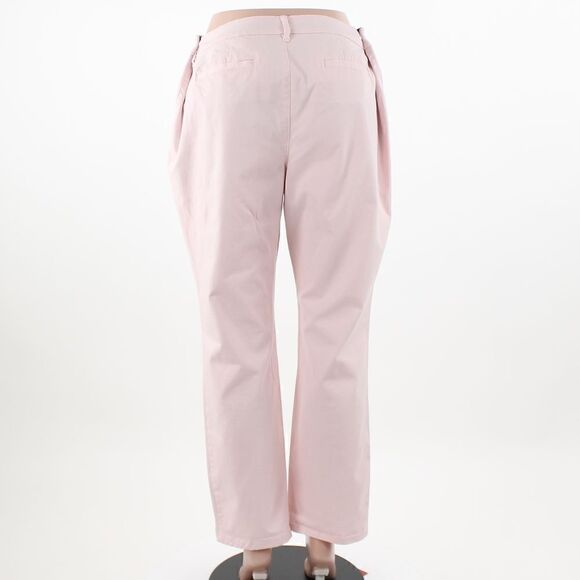 Tommy Hilfiger Rolled-Hem Straight-Leg Chino in Ballerina Pink - Picture 3 of 5